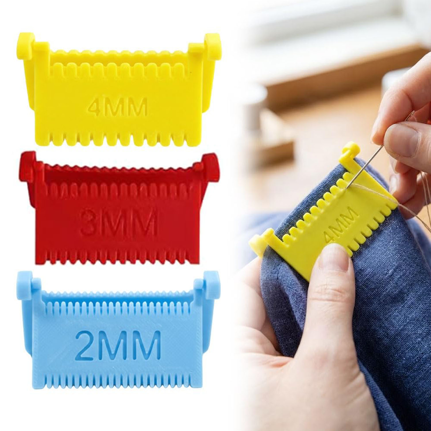Sewing Gauge Ruler - 1-delige quilt-naaimeter voor zoomen, randnaaien en