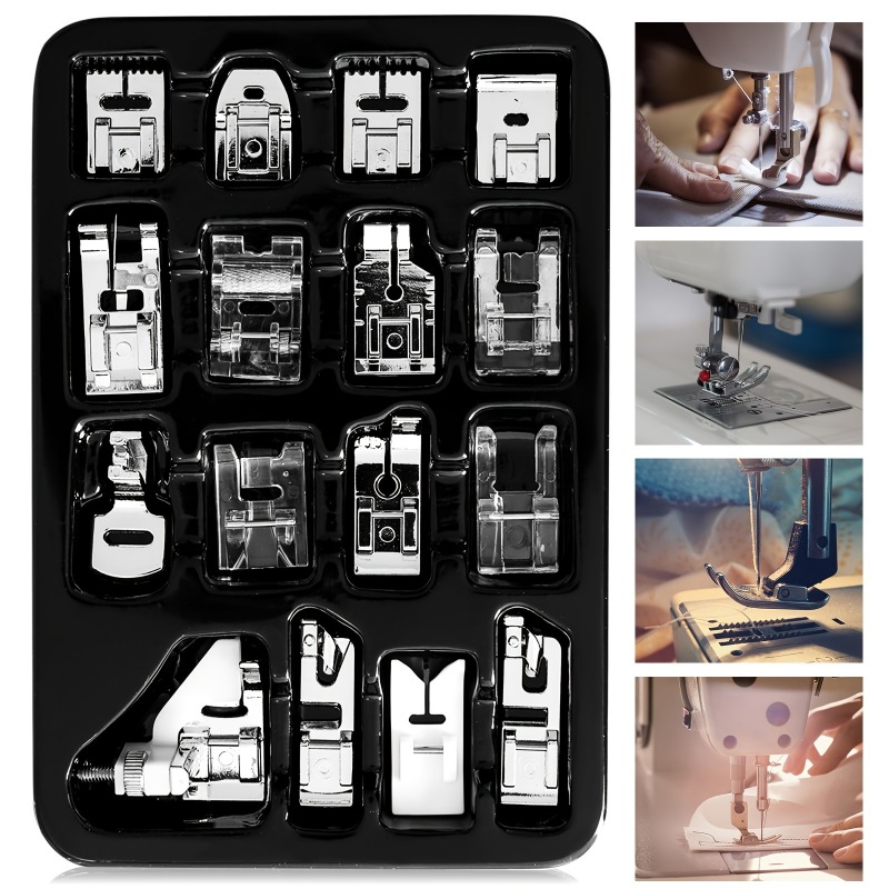 Textile Sewing Machine - 16-delige universele naaivoetenset met klikadapter en