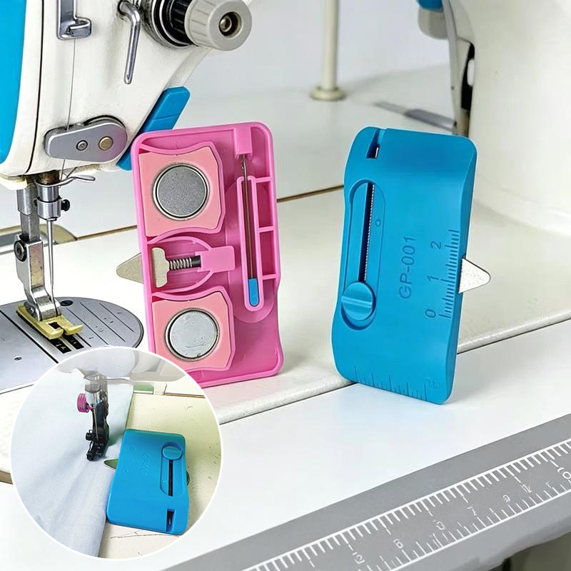 Sewing Gauge Ruler - Gereedschapsloos verstelbare magnetische naaipas met ingebouwde